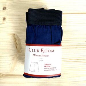 Club Room Mens 2-Pk. Boxer Short Underwear Size S Blue 6533